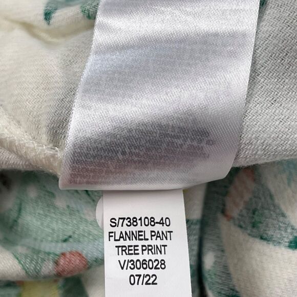 Old Navy Pajama Pants Womens 2X White Green Christmas Tree Flannel Match The Fam - Picture 16 of 16